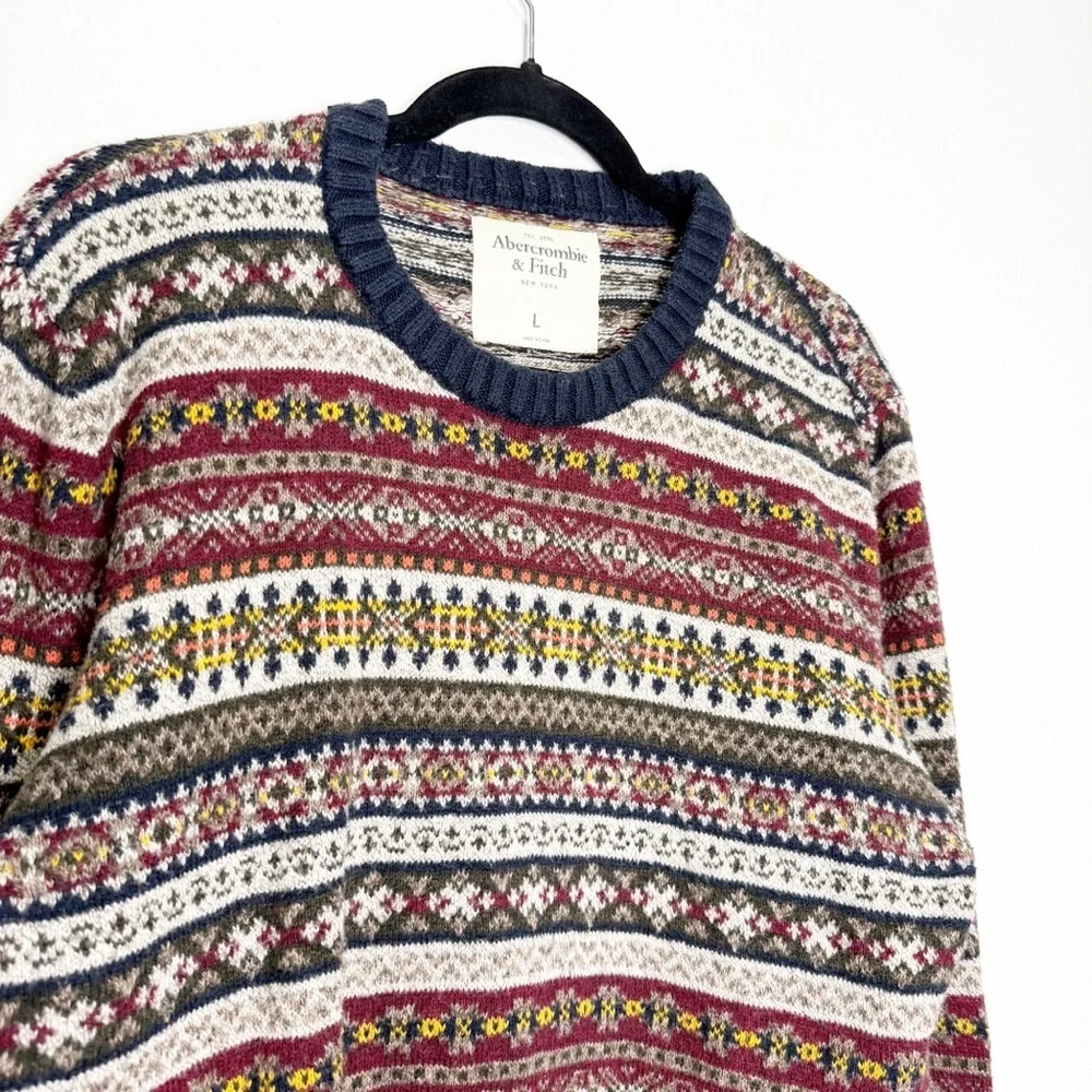 Y2K Abercrombie & Fitch Vintage Fairisle Winter Cozy Sweater Grandpa